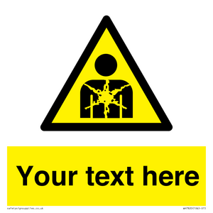 Custom Warning substance or mixture presenting a health hazard